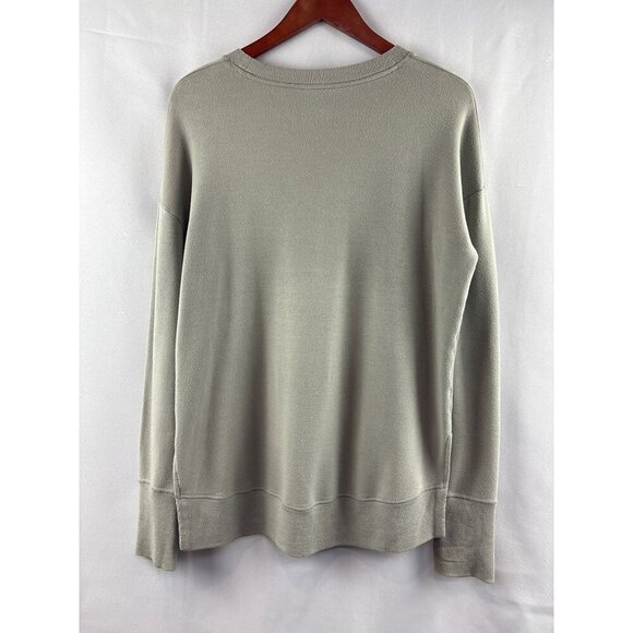 Athleta Womens Small Olive Green Long Sleeve Modal Blend Pullover Sweatshirt - Picture 5 of 5